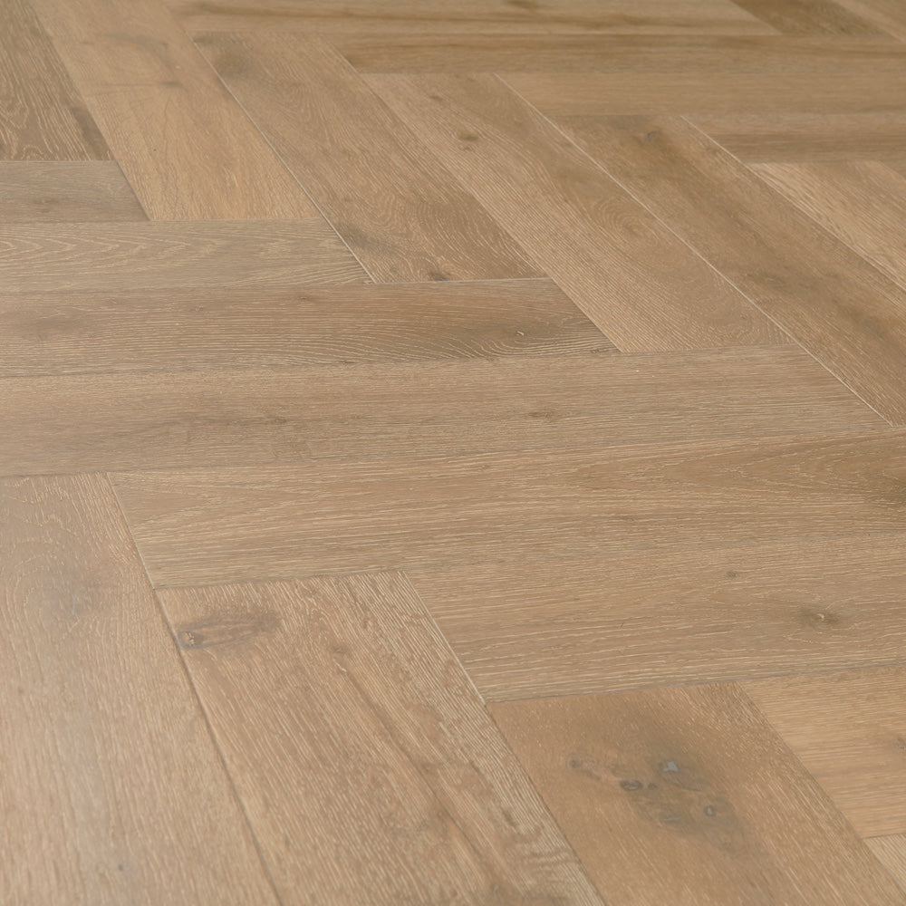 Lusso Rome Herringbone Smoked Grey Brushed & Oiled Engineered Oak