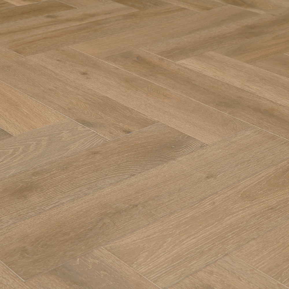 Lusso Rome Herringbone Smoked Grey Brushed & Oiled Engineered Oak