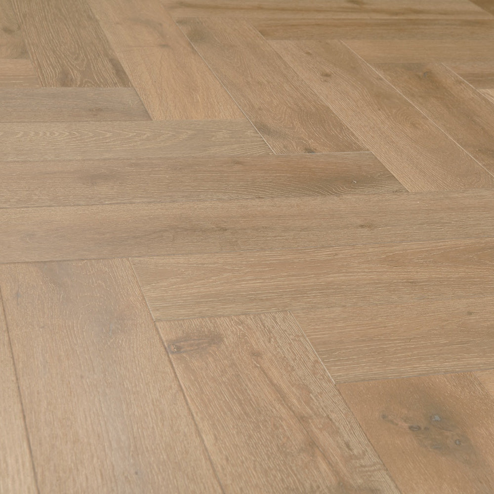 Lusso Rome Herringbone Smoked Grey Brushed & Oiled Engineered Oak