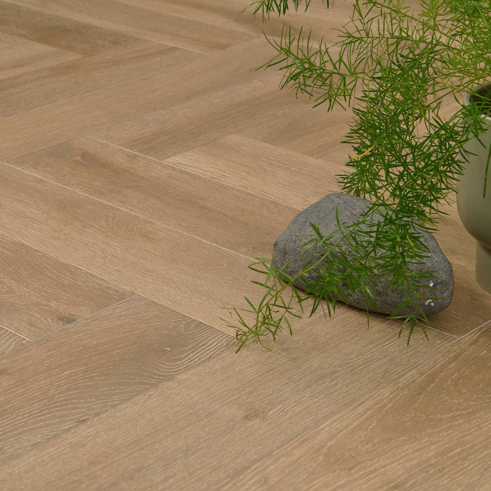 Lusso Rome Herringbone Smoked Grey Brushed & Oiled Engineered Oak