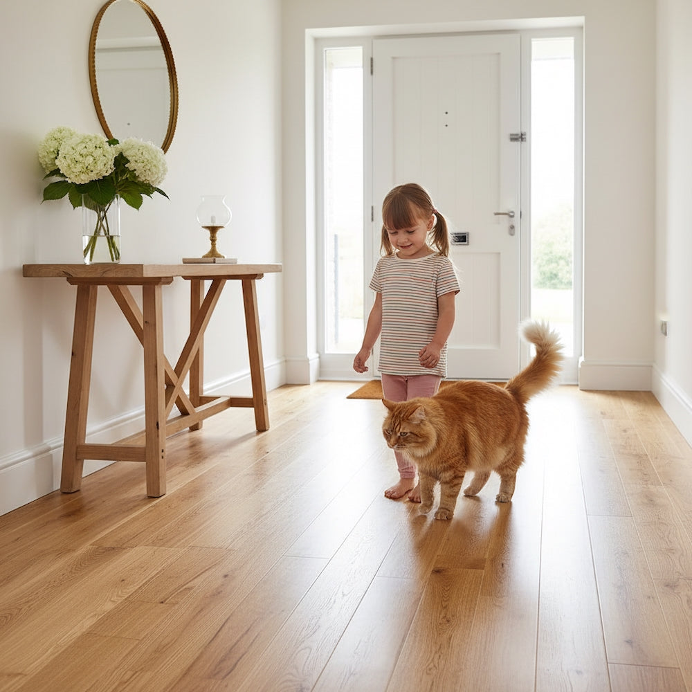 Lusso Sorrento Natural Lacquered Engineered Oak 125mm