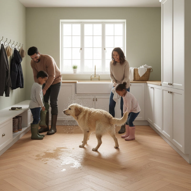 Lusso Flooring Taranto Wentworth Oak Herringbone SPC Click Vinyl