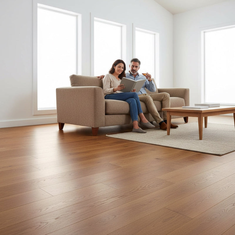Lusso Trento Distressed Cognac Brushed & Lacquered Engineered Oak 220mm