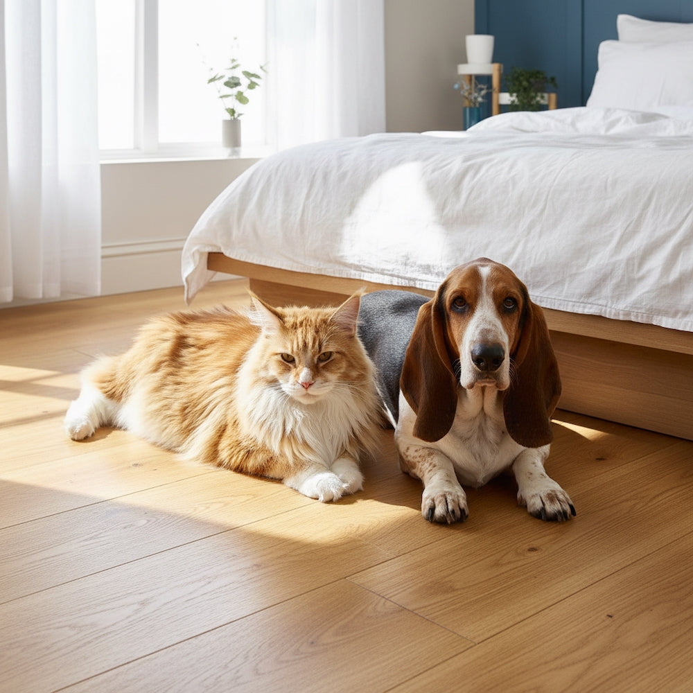 Lusso Trento Distressed Natural Brushed & Lacquered Engineered Oak 220mm