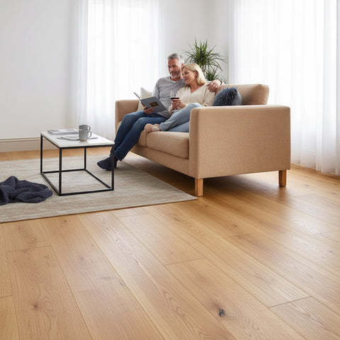 Lusso Trento Distressed Natural Brushed & Lacquered Engineered Oak 220mm