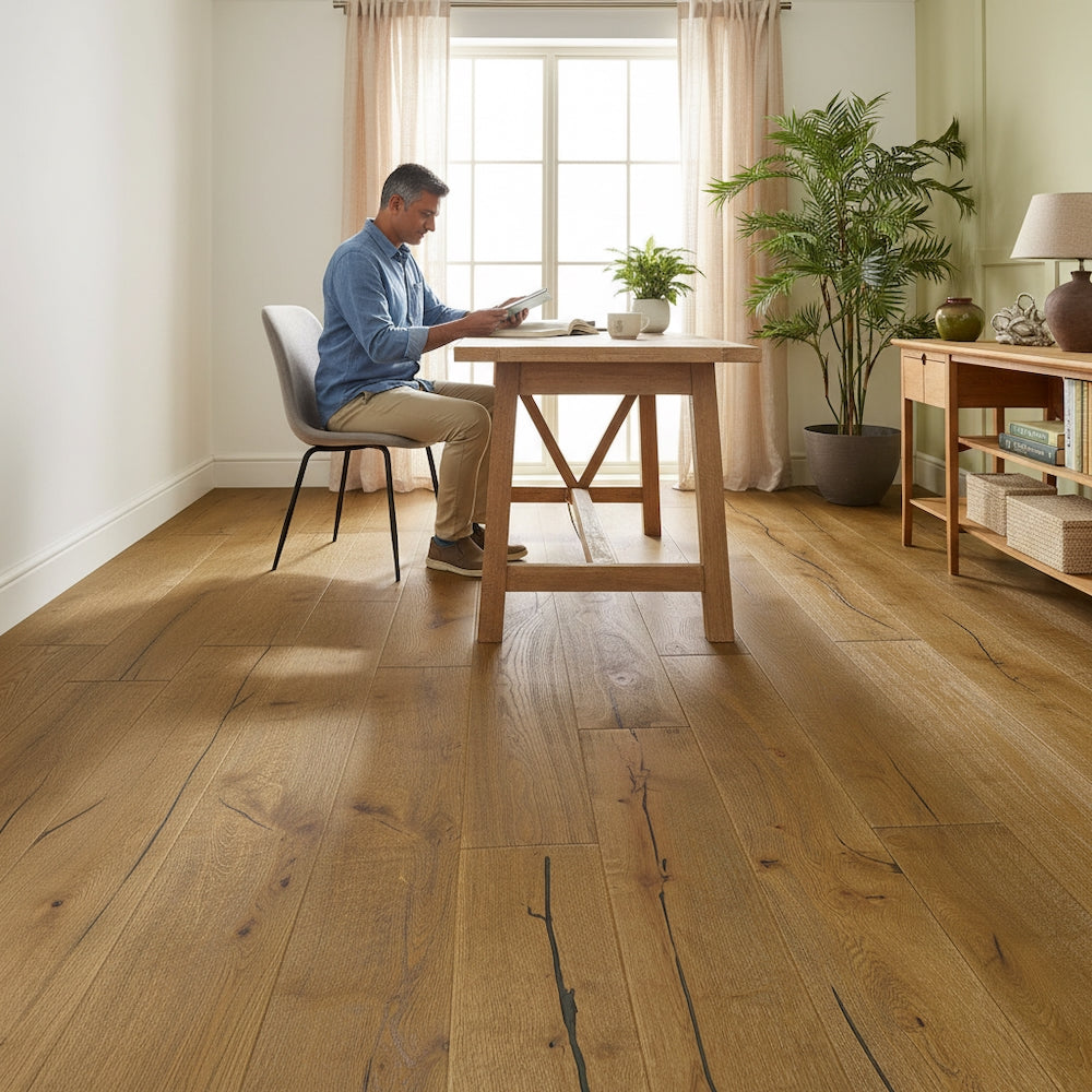 Lusso Trento Distressed Oiled Golden Engineered Oak 220mm
