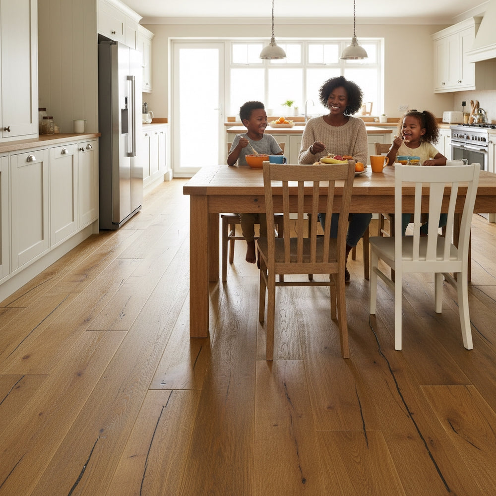 Lusso Trento Distressed Oiled Golden Engineered Oak 220mm