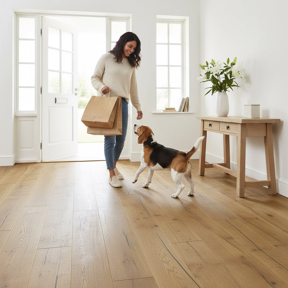 Lusso Trento Distressed Oiled Golden Engineered Oak 220mm