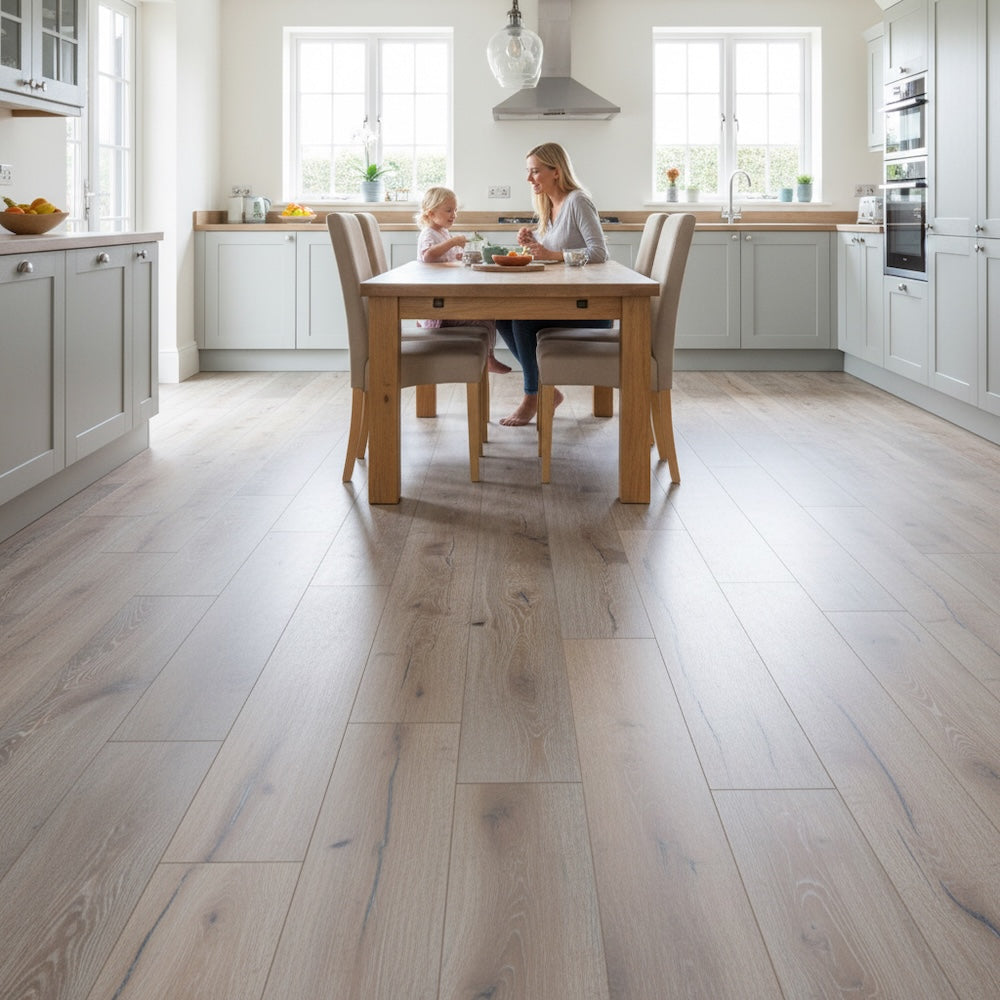 Lusso Trento Distressed Oiled Grey Engineered Oak 220mm