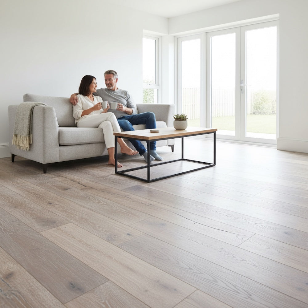 Lusso Trento Distressed Oiled Grey Engineered Oak 220mm
