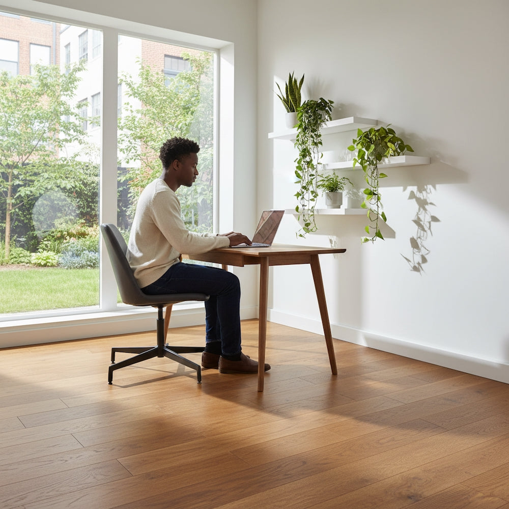 Lusso Uniqo Golden Brushed & Lacquered Engineered Oak Flooring