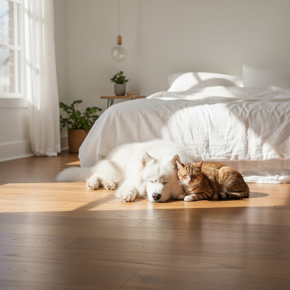 Lusso Uniqo Golden Brushed & Lacquered Engineered Oak Flooring