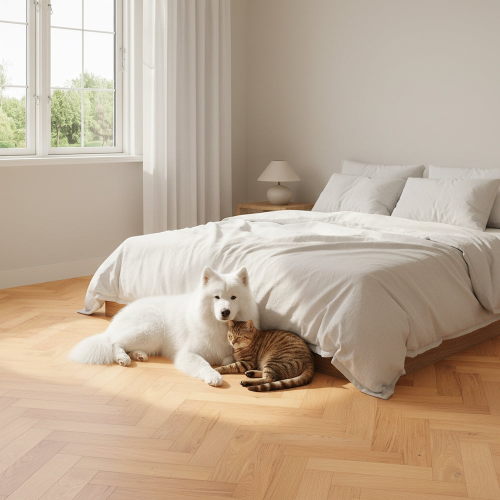 Lusso Uniqo Herringbone Natural Brushed & Oiled Engineered Oak