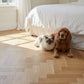 Lusso Uniqo Herringbone Natural Brushed & Lacquered Engineered Oak