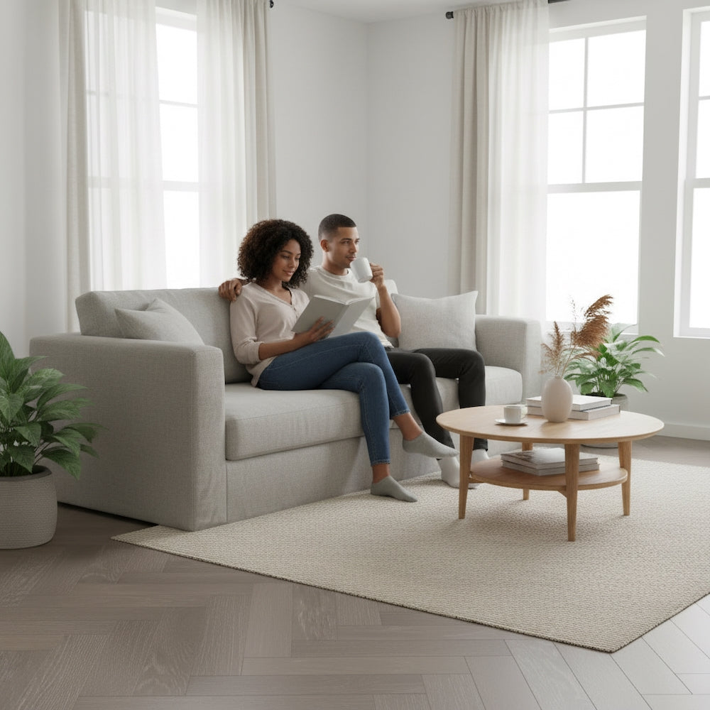Lusso Uniqo Herringbone Smoked Grey Whitewashed Engineered Oak