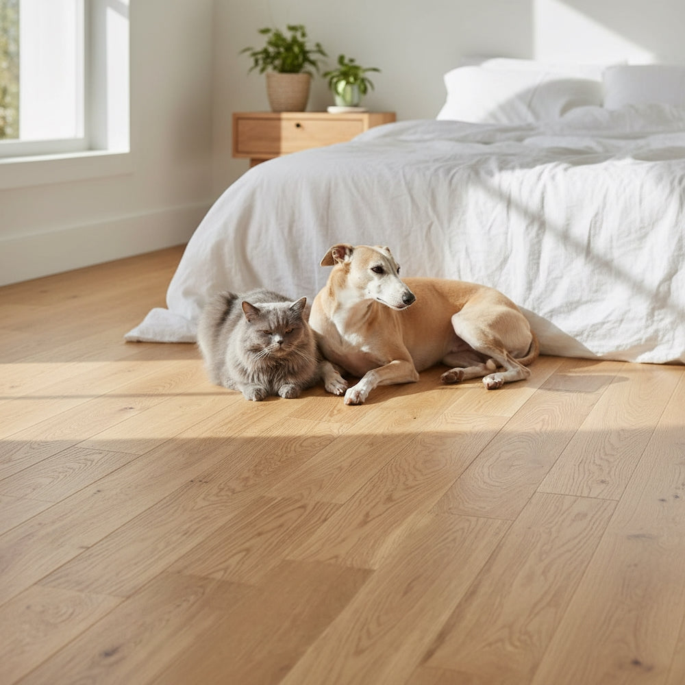 Lusso Uniqo Natural Brushed & Lacquered Engineered Oak