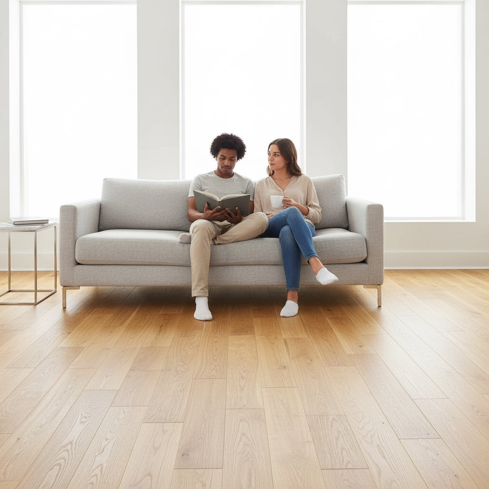 Lusso Uniqo Natural Brushed & Lacquered Engineered Oak