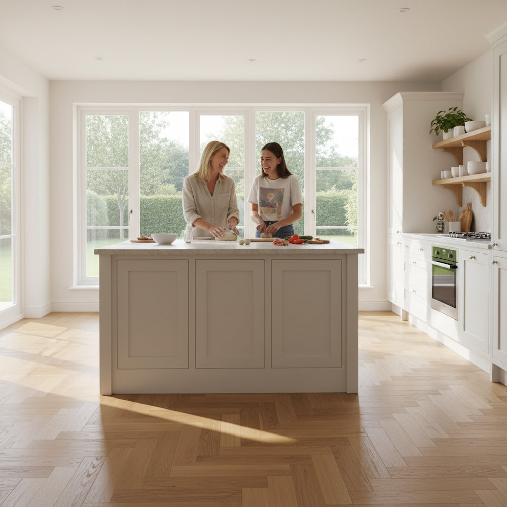 Lusso Venice Luxe Natural Oak Brushed & Oiled 20/6 mm Herringbone Engineered Wood Flooring
