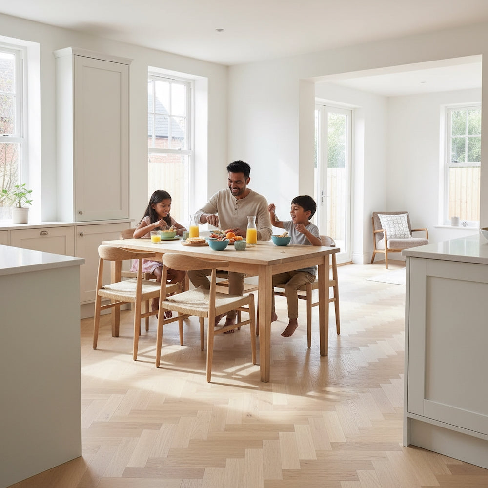 Lusso Venice Luxe Natural Oak Invisible Oiled 20/6 mm Herringbone Engineered Wood Flooring