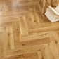 Lusso Venice Luxe Natural Oak Lacquered 20/6 mm Herringbone Engineered Wood Flooring