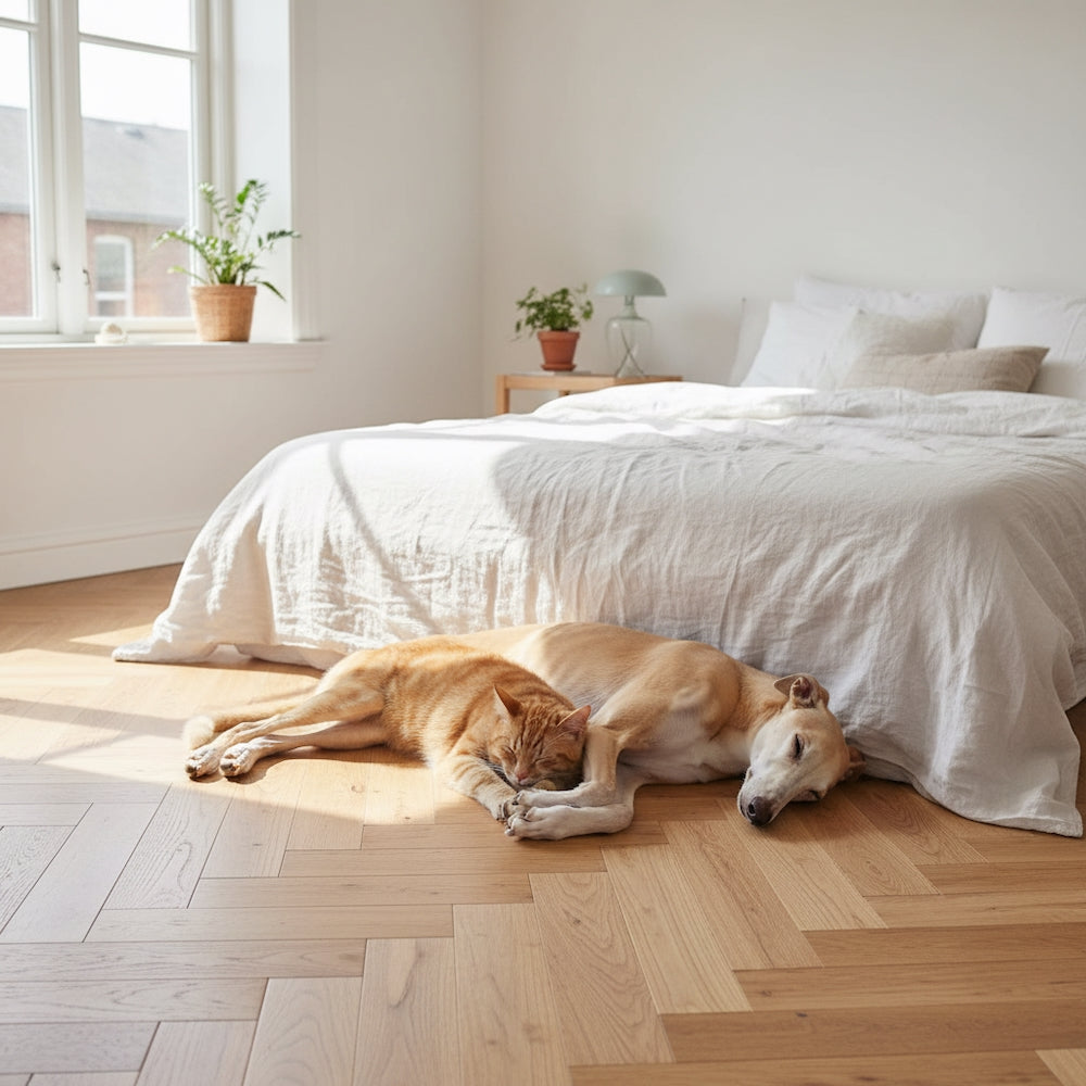 Lusso Venice Luxe Natural Oak Lacquered 20/6 mm Herringbone Engineered Wood Flooring