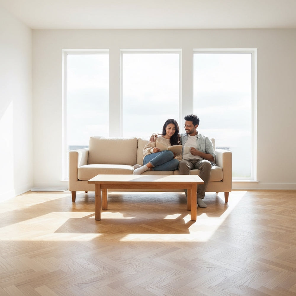 Lusso Venice Luxe Natural Oak Lacquered 20/6 mm Herringbone Engineered Wood Flooring