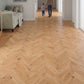 Lusso Flooring Verona Natural Brushed and Lacquered Rustic Herringbone Solid Oak