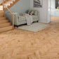 Verona Natural Brushed and Lacquered Rustic Herringbone Solid Oak Flooring - (SAMPLE)