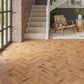 Lusso Verona Natural Smooth Lacquered Rustic Herringbone Solid Oak Flooring