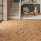 Lusso Verona Natural Smooth Lacquered Rustic Herringbone Solid Oak Flooring