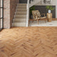 Lusso Verona Natural Smooth Lacquered Rustic Herringbone Solid Oak Flooring
