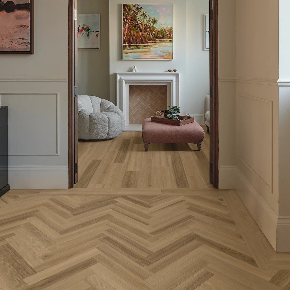Palio Essenza Belluno Ash SM-PVP408 Herringbone LVT Flooring