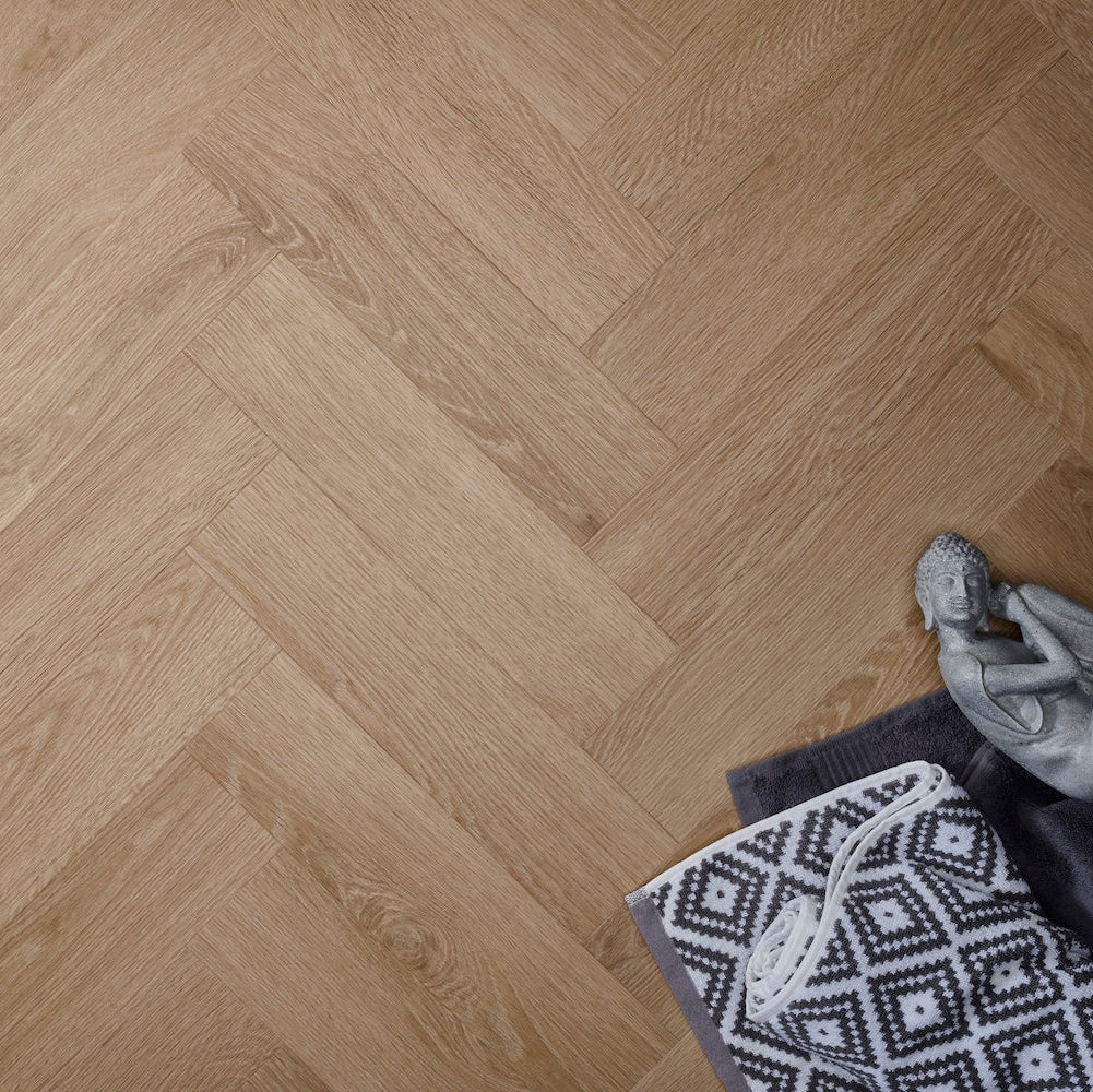 Textures Light Oak Herringbone TH10 LVT Flooring