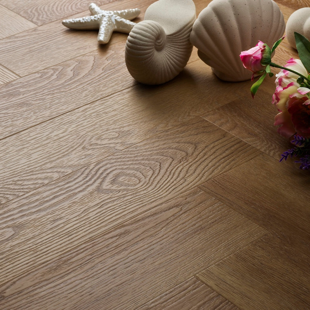 Textures Summer Oak Herringbone TH11 LVT Flooring - (SAMPLE)