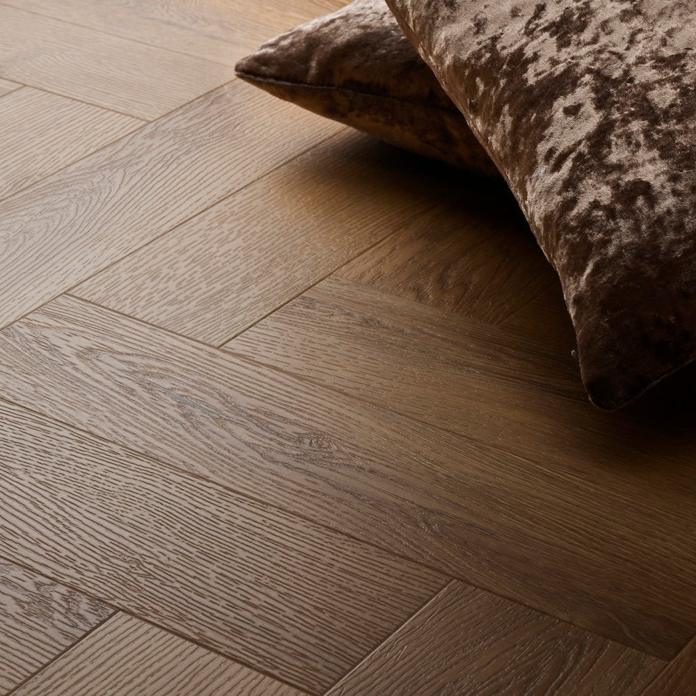 Textures Cottage Oak Herringbone TH14 LVT Flooring - (SAMPLE)