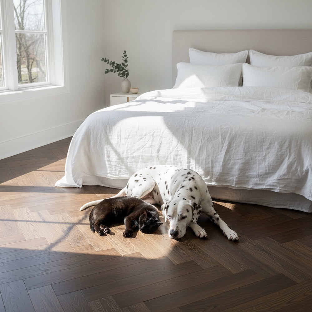 Textures Tudor Oak Herringbone TH03 LVT Flooring