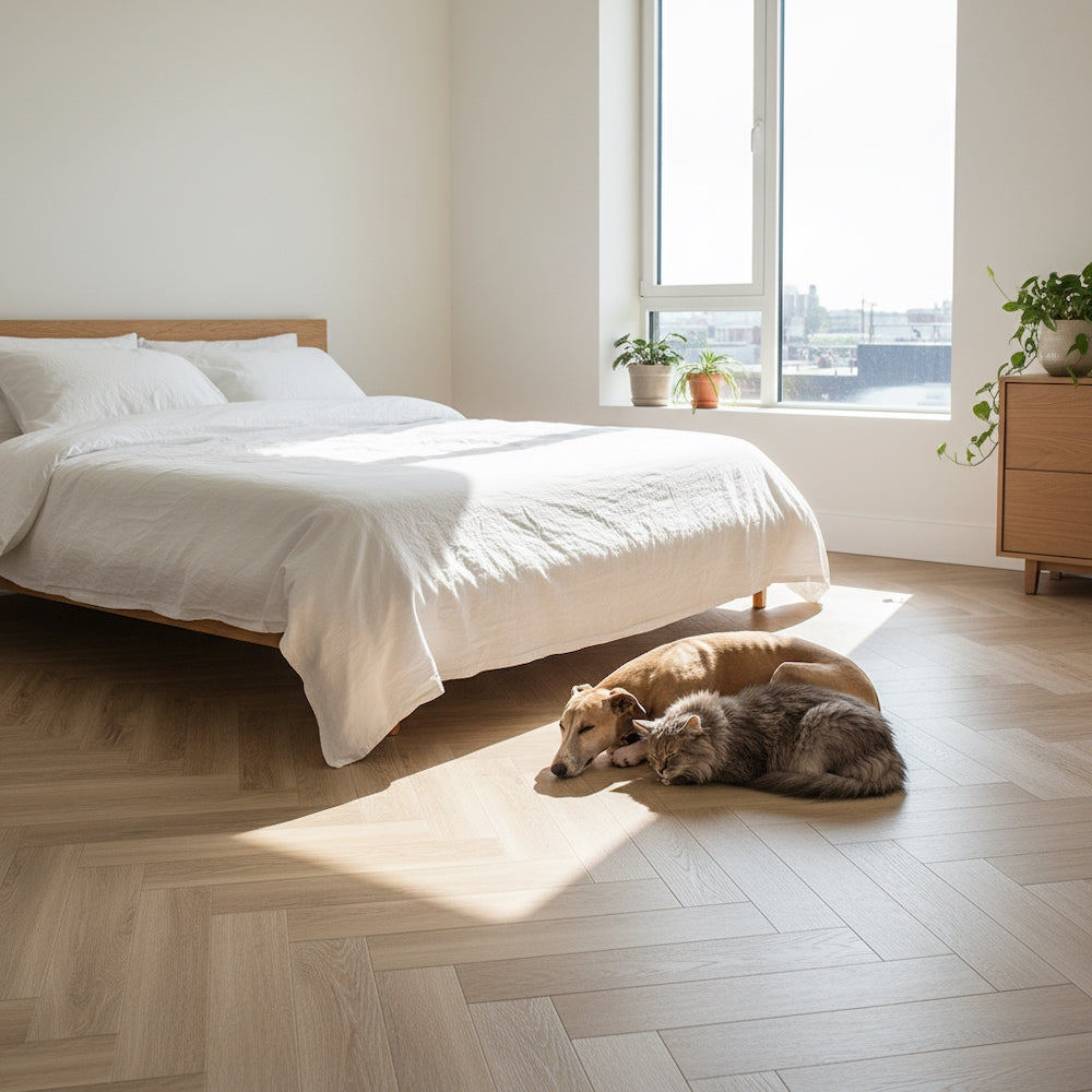 Textures Weathered Oak Herringbone TH05 LVT Flooring