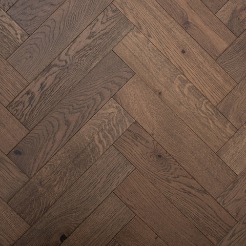 Lusso Uniqo Herringbone Coffee Engineered Oak Flooring