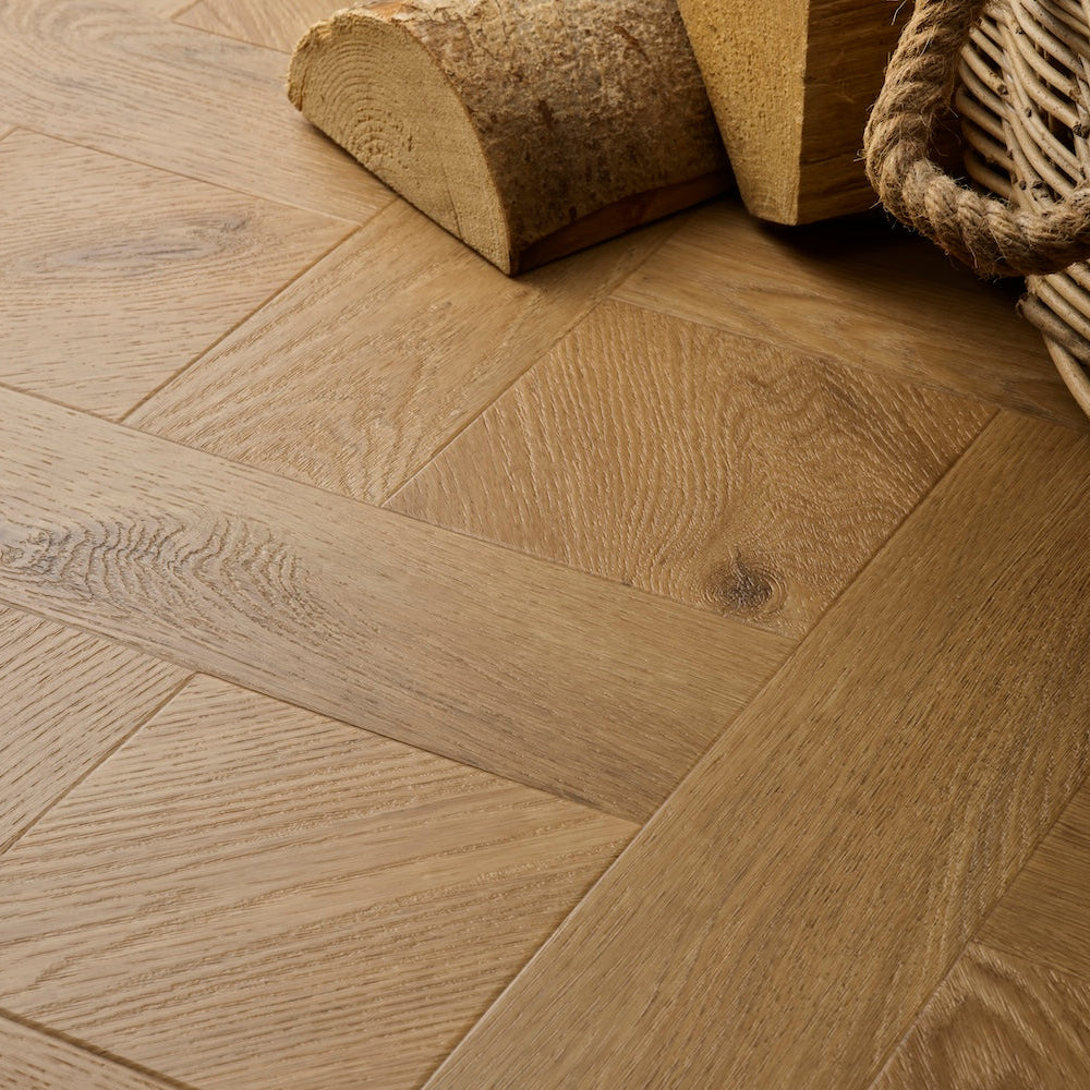 Basket Weave LVT Flooring Elements Inspirations Barn Oak - (SAMPLE)