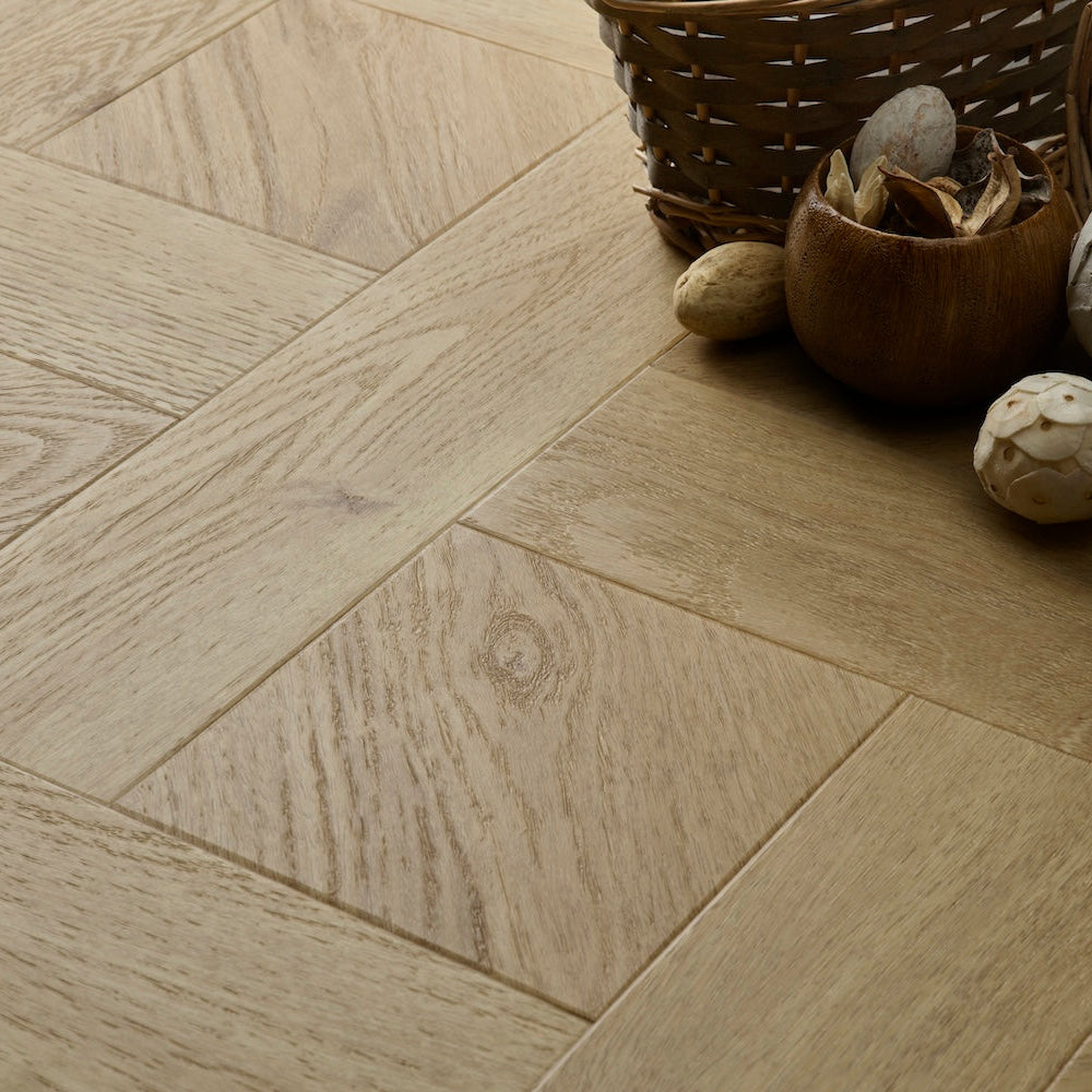 Basket Weave LVT Flooring Elements Inspirations Classic Oak - (SAMPLE)