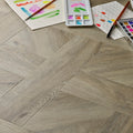 Basket Weave LVT Flooring Elements Inspirations Dove Oak