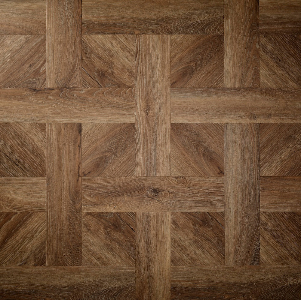 Elements Inspirations Basket Weave LVT flooring in Espresso