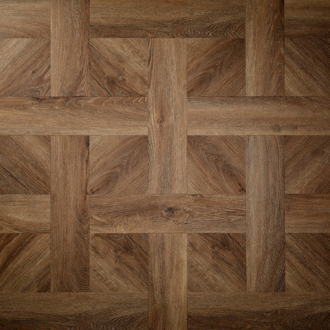 Basket Weave LVT Flooring Elements Inspirations Espresso
