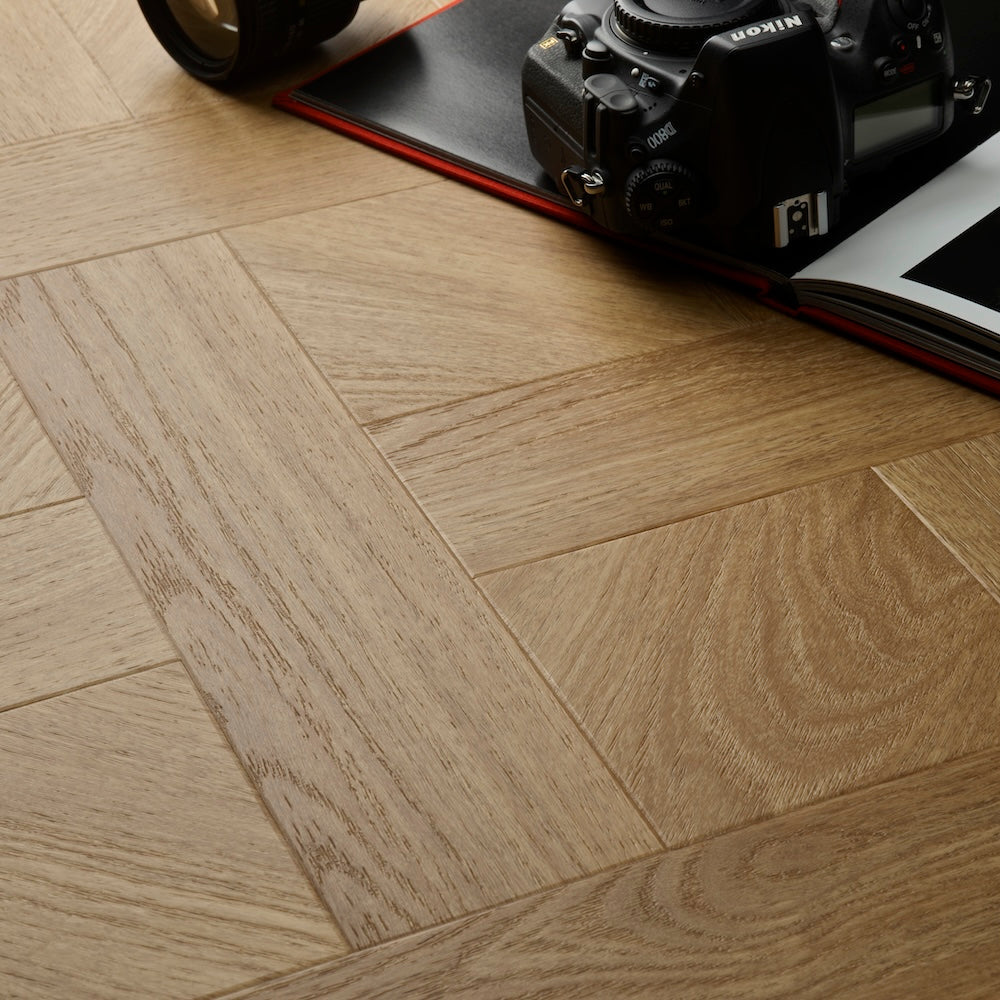 Basket Weave LVT Flooring Elements Inspirations Golden Oak - (SAMPLE)