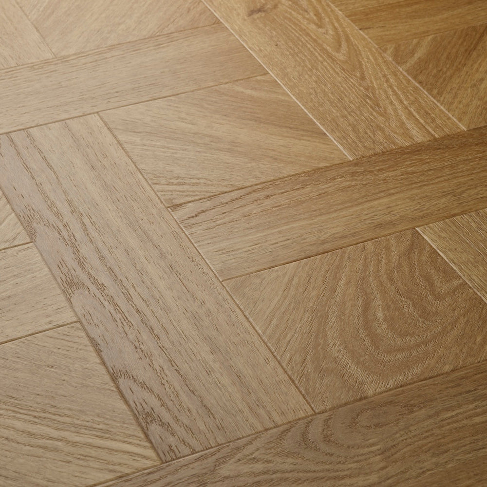 Elements Inspirations Basket Weave LVT flooring in Golden Oak
