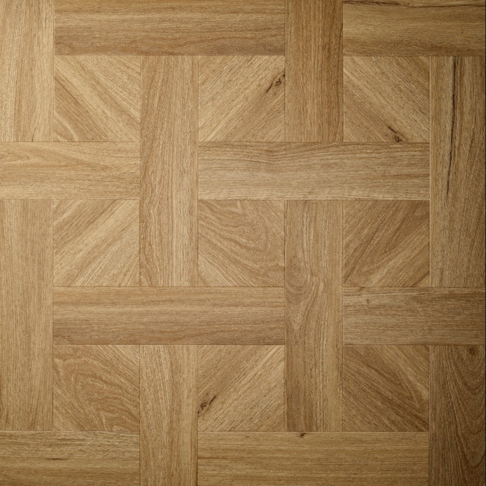 Elements Inspirations Basket Weave LVT flooring in Golden Oak