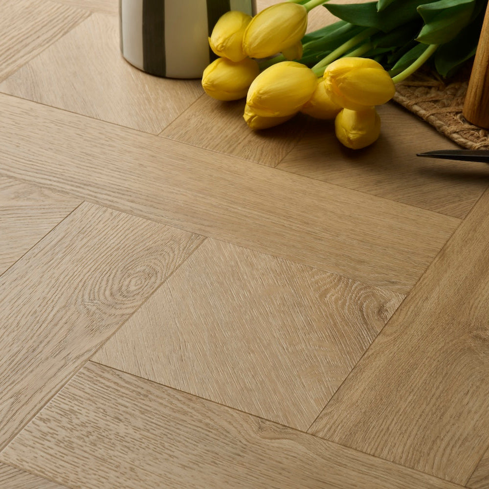 Basket Weave LVT Flooring Elements Inspirations Holm Oak - (SAMPLE)