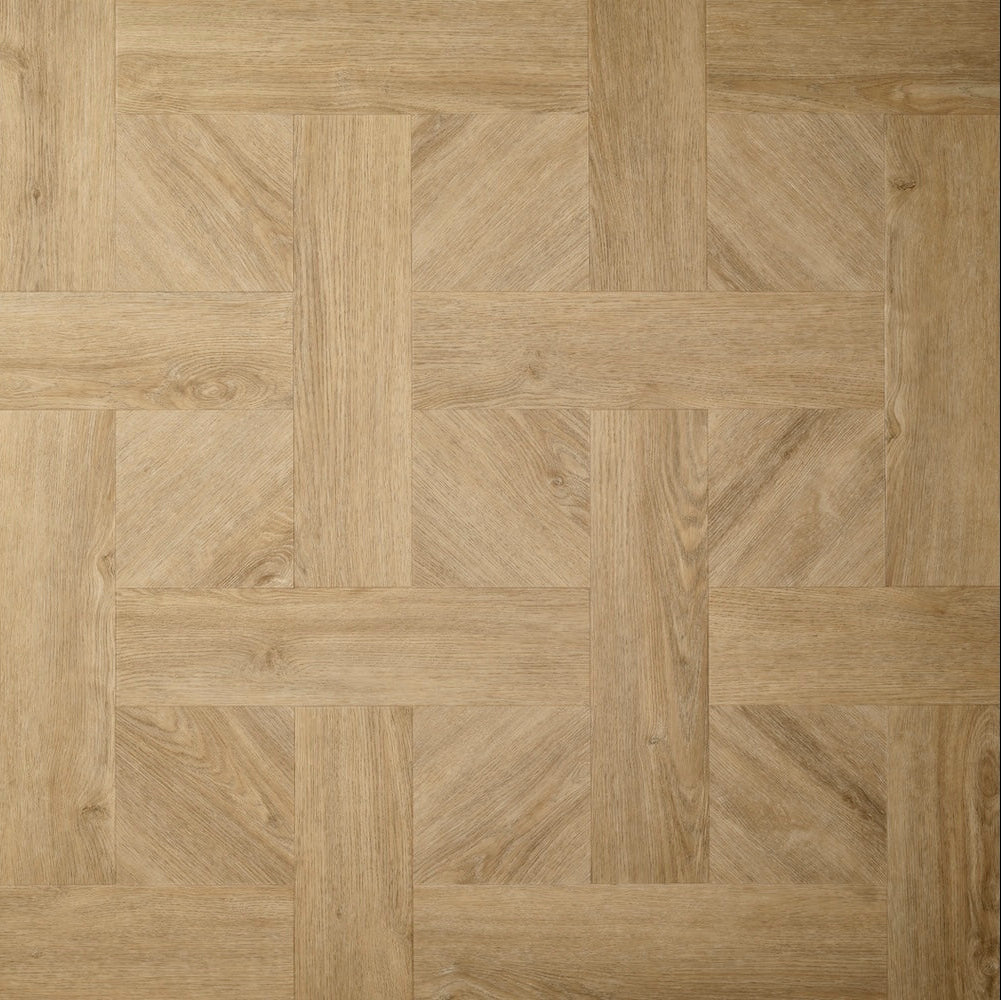 Elements Inspirations Basket Weave LVT flooring in Holm Oak