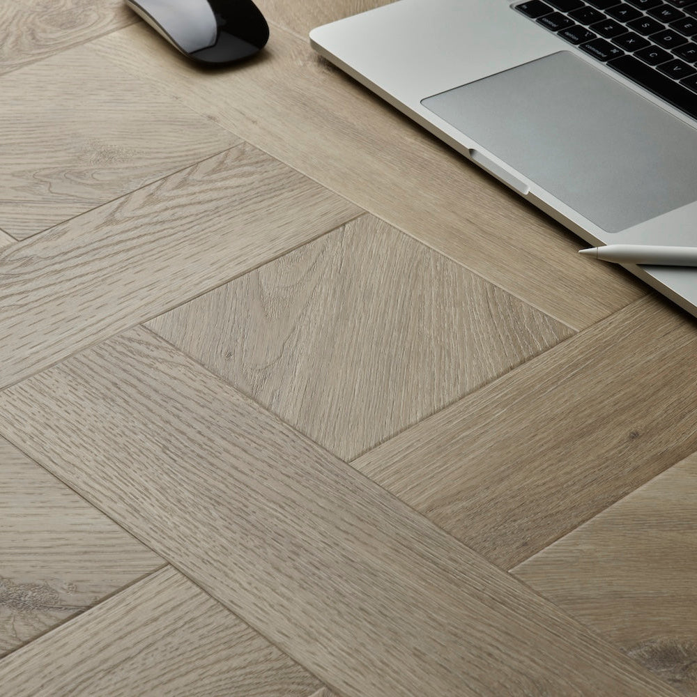 Basket Weave LVT Flooring Elements Inspirations Limed Oak - (SAMPLE)