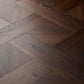 Elements Inspirations Basket Weave LVT flooring in Mahogany